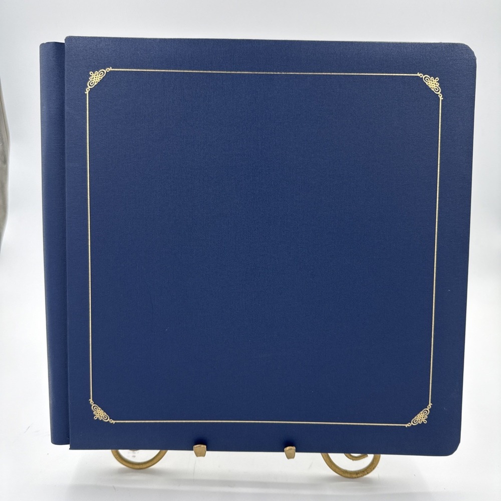 Creative Memories Blue 12" x 12" Album w/ white pages Scrapbook NO Protectors